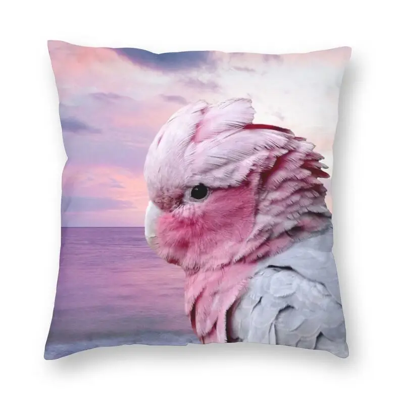 

Parrot Galah Cockatoo Cushion Covers Sofa Home Decorative Bird Square Throw Pillow Cover 40x40