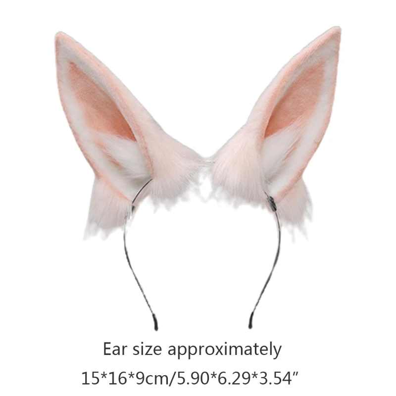 2022 New Girls Animal Rabbit Ears Plush Hair Hoop Lovely Party Headdress Anime Cosplay Party Accessories