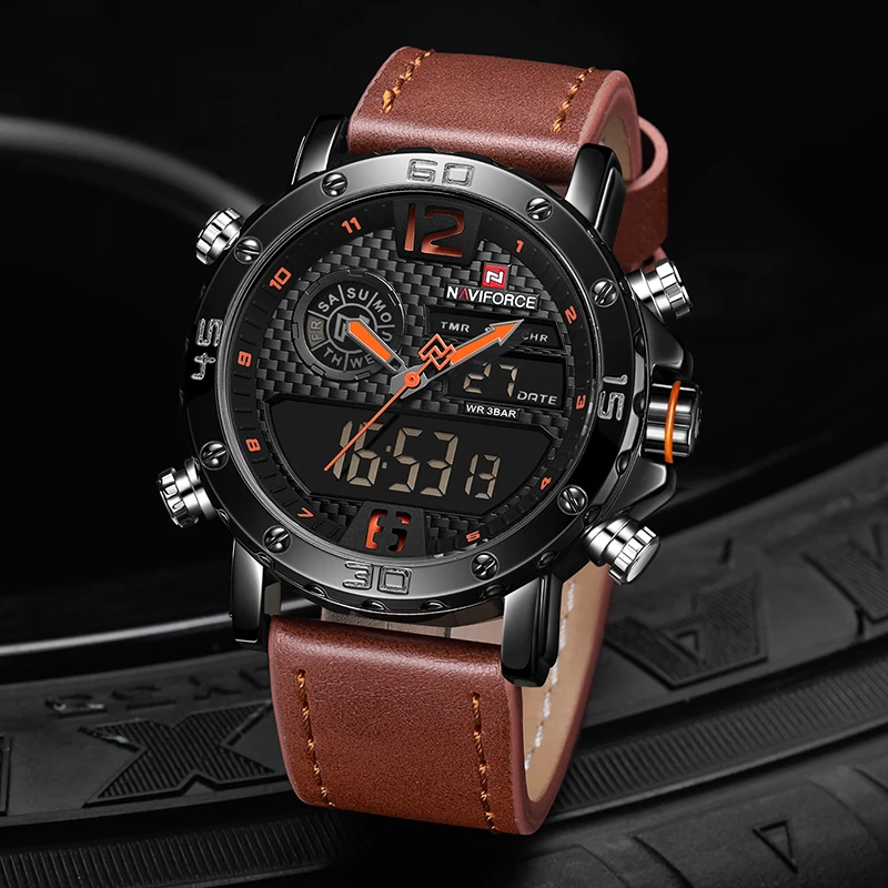 NAVIFORCE Men Watches Top Brand Men's Date Waterproof Quartz Watch Male Fashion Military Sport Wristwatch Relogio Masculino