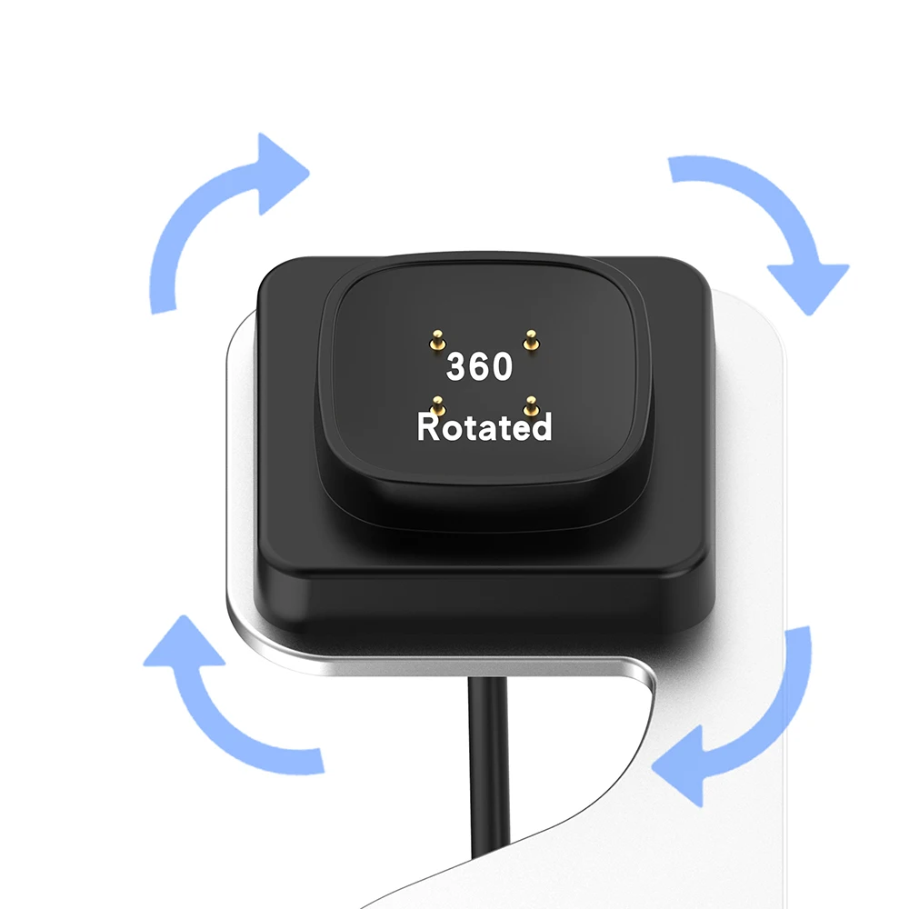 فيرسا 3 شاحن ل Fitbit تحسس Smartwatch اللاسلكية كابل يو اس بي مع المعادن عمود شحن حوض مهد اكسسوارات