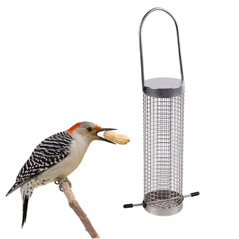 Bird Cage Feeder Wild Outdoor Garden Hanging Seed Fruit Vegetable Holder Food Contain Foraging Toy Bird Feeding Supples