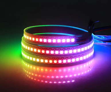 

144LEDs/m SK6812 RGBW Individually Addressable LED Strip 5050 SMD WS2812 RGB Pixel Flexible Tape Light Waterproof IP67 Black PCB