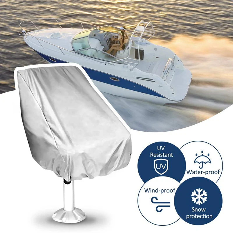 56x61x64Cm Boat Seat Cover Dust Waterproof Seat Cover Elastic Closure Outdoor Yacht Ship Lift Rotate Chair Cover