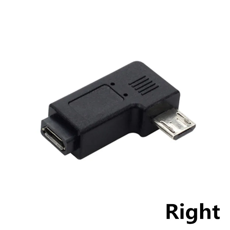 90 Degree Right & Left Angled Micro USB 2.0 5Pin Male to Female M to F Extension connector Adapter