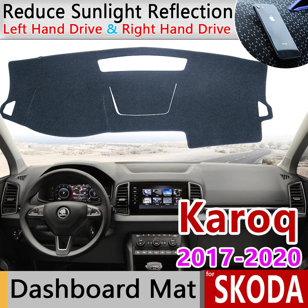 

for Skoda Karoq 2017~2022 2019 2020 Anti-Slip Mat Dashboard Cover Pad Sunshade Dashmat Carpet Anti-UV Dash Car Accessories Rug