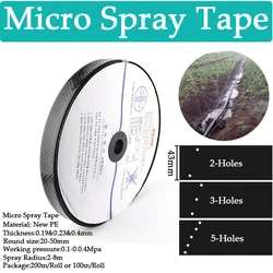 Hurtownie 100 ~ 200m/Roll Spray Tape 3/4 ''~ 2'' szklarnia podlewanie rury pod membraną Film mikronawadnianie rolnicze wąż