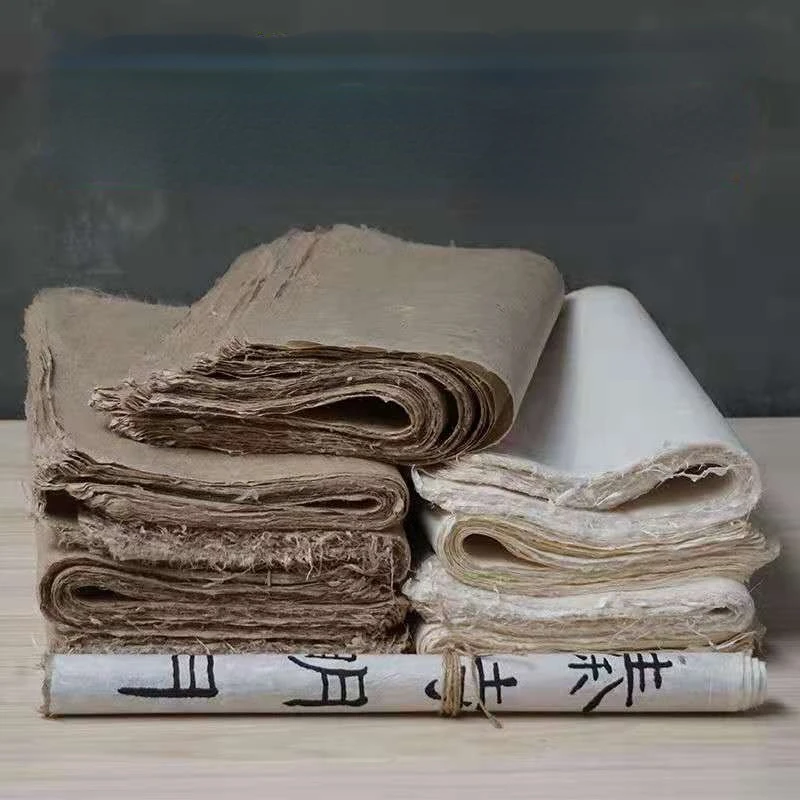 Yaozhai Cotton Papier Mulberry Paper Raw Half Ripe Calligraphy Drawing Paper Handmade Vintage Papier Chinese Wrapping Rice Paper
