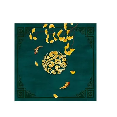 

Chinese Style Square Carpet for Wedding Festival, Non-Slip Decorative Mat