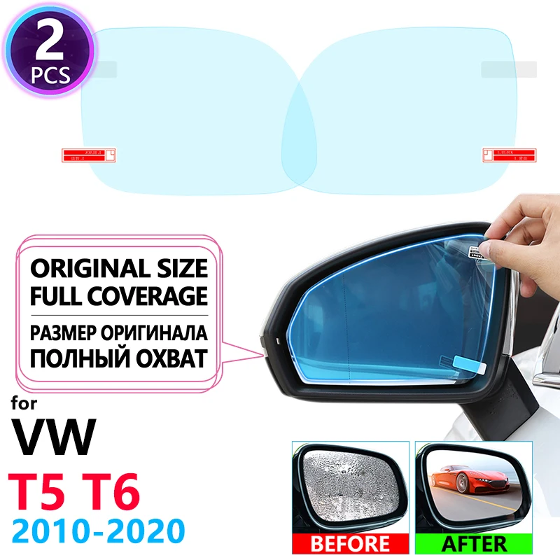 Full Cover Anti Fog Film Rearview Mirror for VW T5 T6 2010~2020 Volkswagen Transporter Multivan Accessories Car Clear Films