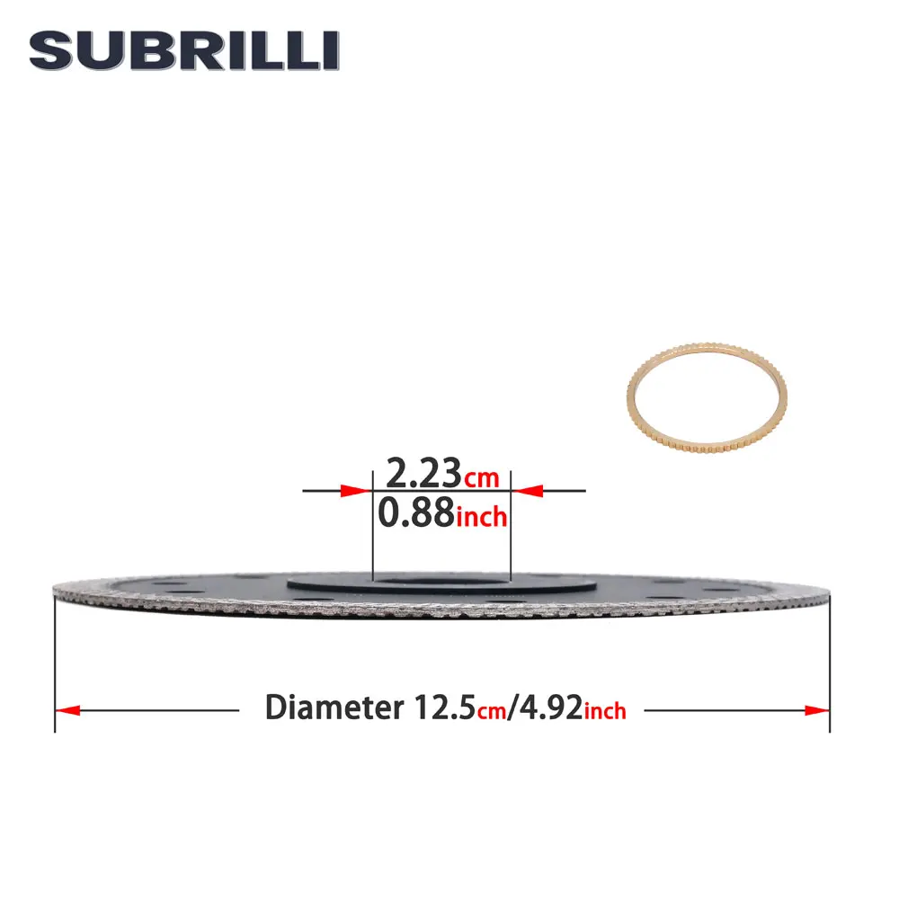 SUBRILLI 4" 4.5" 5" Diamond Cutting Disc Turbo Saw Blade Wheel Rim Cutter For Tile Marble Granite Stone Mesh Type 105/115/125mm