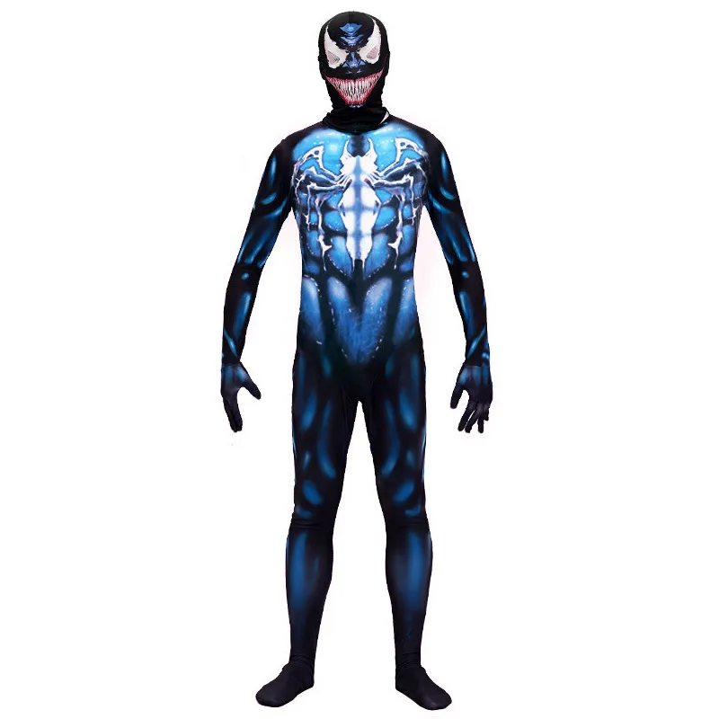 Costume d'halloween de héros Venom pour enfants et adultes, collants siamois, Costume de fête, spectacle pour garçons et hommes, Cosplay