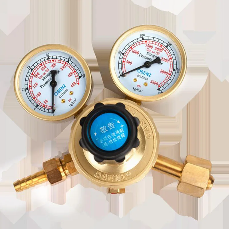 OBC-207 Nitrogen Gauge Pressure Reducing Valve Durable Anti-falling Nitrogen Regulator Nitrogen Energy-saving Pressure Reducer