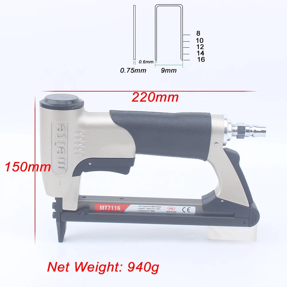 meite MT7116 22ga. Stapler Pneumatic Staplers 3/8\