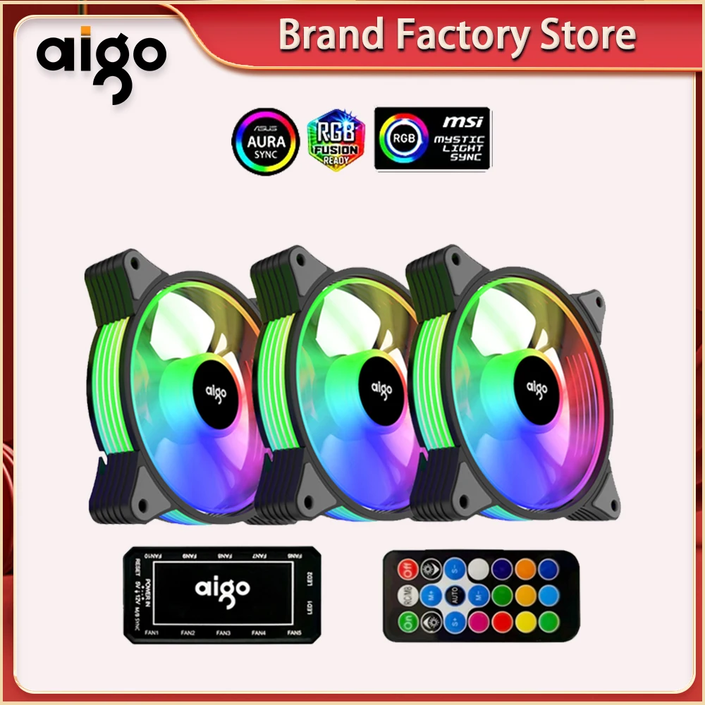 مكيف الهواء Aigo AR12 بحجم 120 مم مع إضاءة RGB: تقييم شامل لأداء التبريد والتصميم
