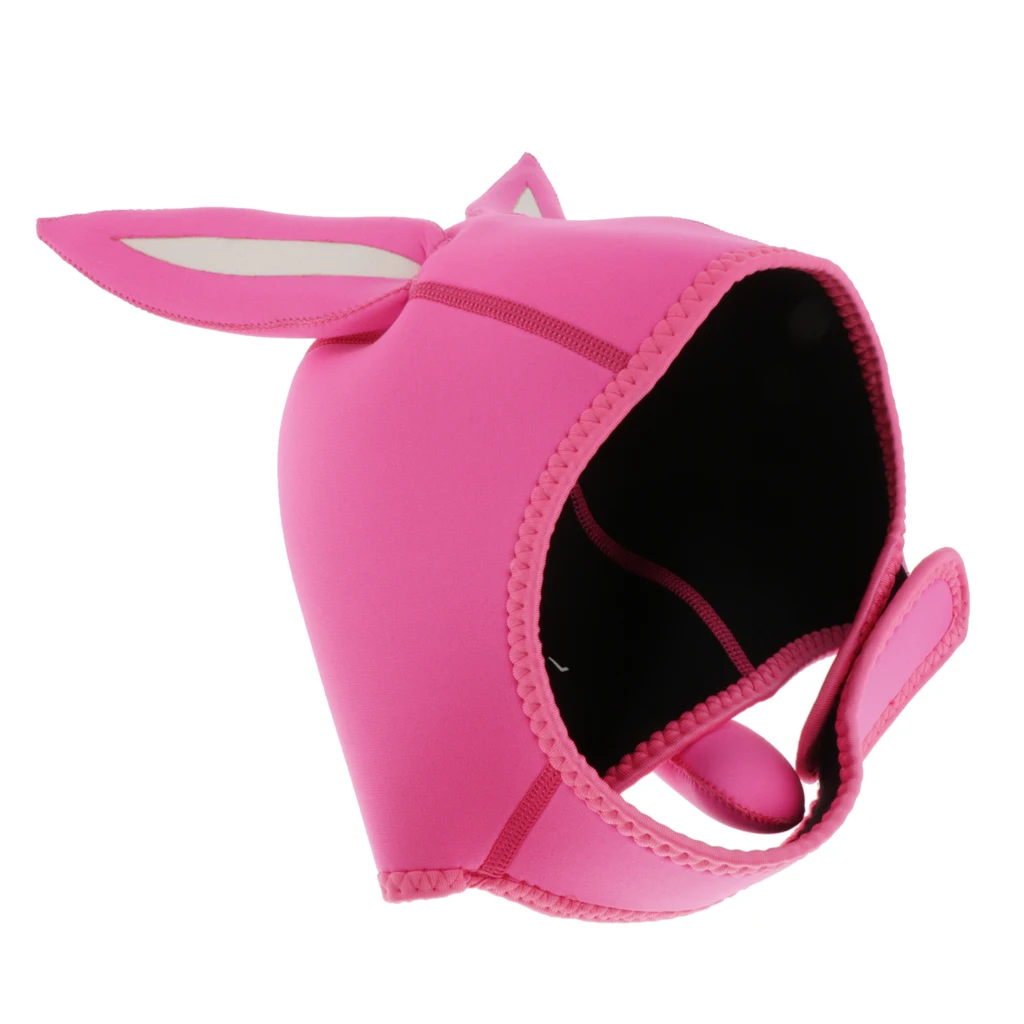 3mm Neoprene Rabbit Cartoon Scuba Dive Snorkeling Hoods Warm Hood Cap Pink Sailing Snorkeling Canoeing Equipment 3mm Women Men