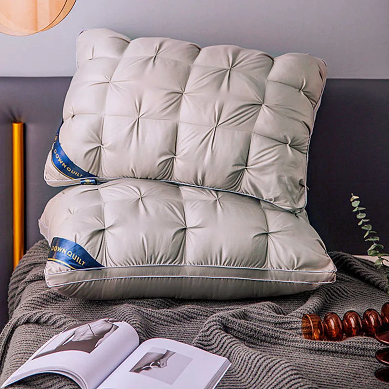 Hilton Garden ピンタックデザイン枕・ピロー Hilton-花の装飾が施された3D羽毛布団,柔らかい弾性枕,コア枕,シングル