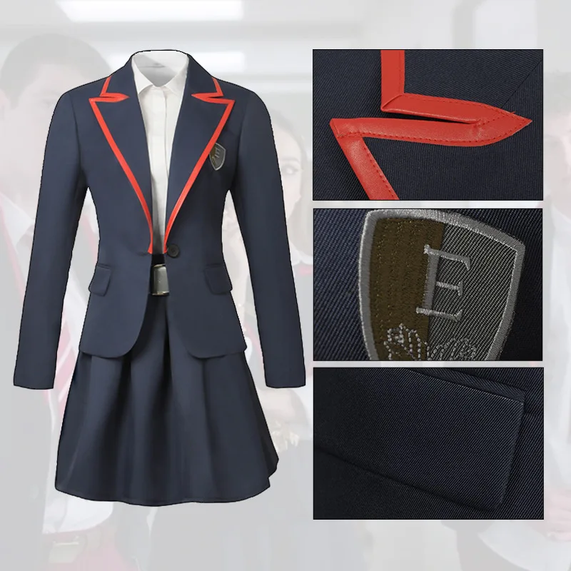 Elite school uniform Las Encinas men's British JK campus uniform women's uniform skirt set TV series Cosplay clothes