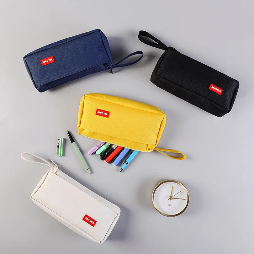 Pencil Case Black Estuche School Supplies Pencil Pouch Trousse Scolaire Stationery Estuche Escolar Piornik School Pencil Cases