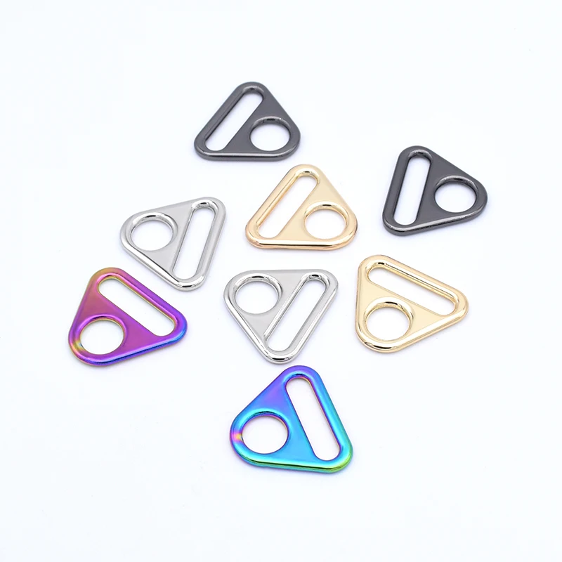 4pcs Ivoduff Metal Strap Anchors Triangle Buckle For Handbag Bag Supplies DIY Craft Hardware Accessories