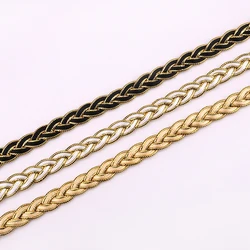 2 yards Gold braid lace Dress Home Textile Decorative Edge Handmade Quality Lace Ribbon of Accessories