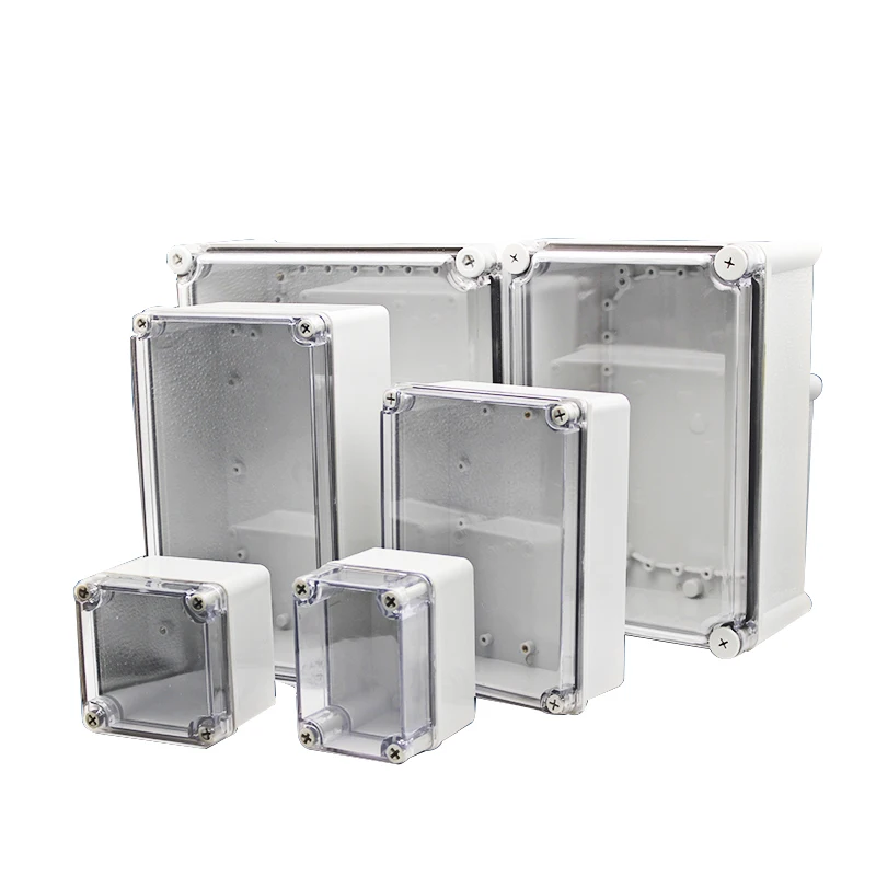 Waterproof junction box IP67 outdoor electrical box transparent cover ABS plastic sealed box waterproof box instrument box