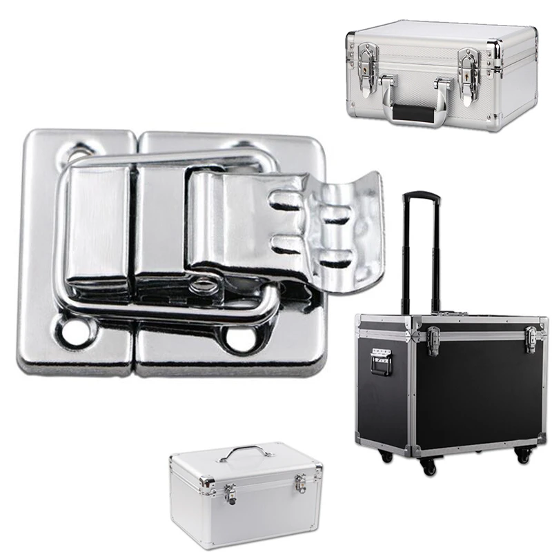 Stainless Steel Chrome Latch Toolbox Buckle Instrument Box Lock File Box Buckle Cosmetic Case Aluminum Tool Box Buckle