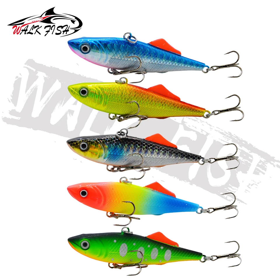 WALK FISH Fishing Lure Sinking vibration 15g 65mm vib lure trolling Metal lure Hard Bait crankbait winter Fishing Bass Pike Lure