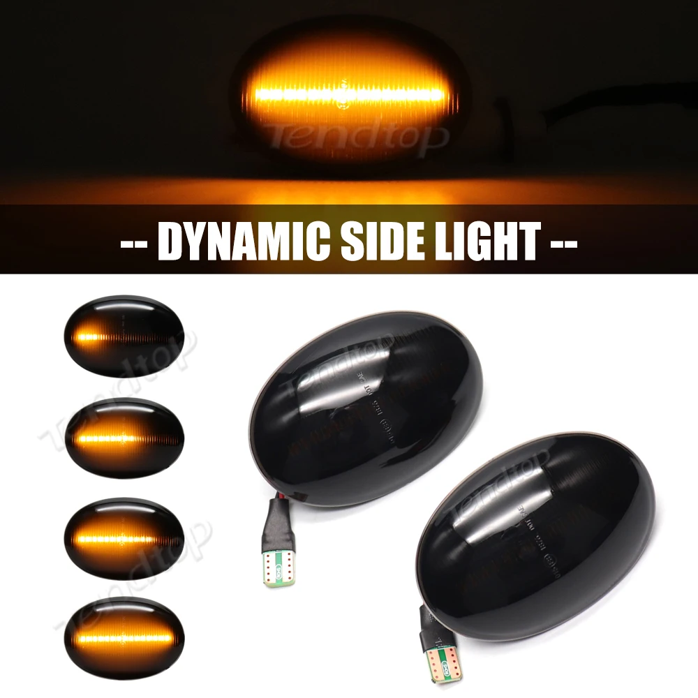 Scroll Dynamic LED Flashing Turn Signal Lamp Side Marker Light Car Tuning For Mini Clubman R55 Cooper R56 R57 Coupe R58 R59