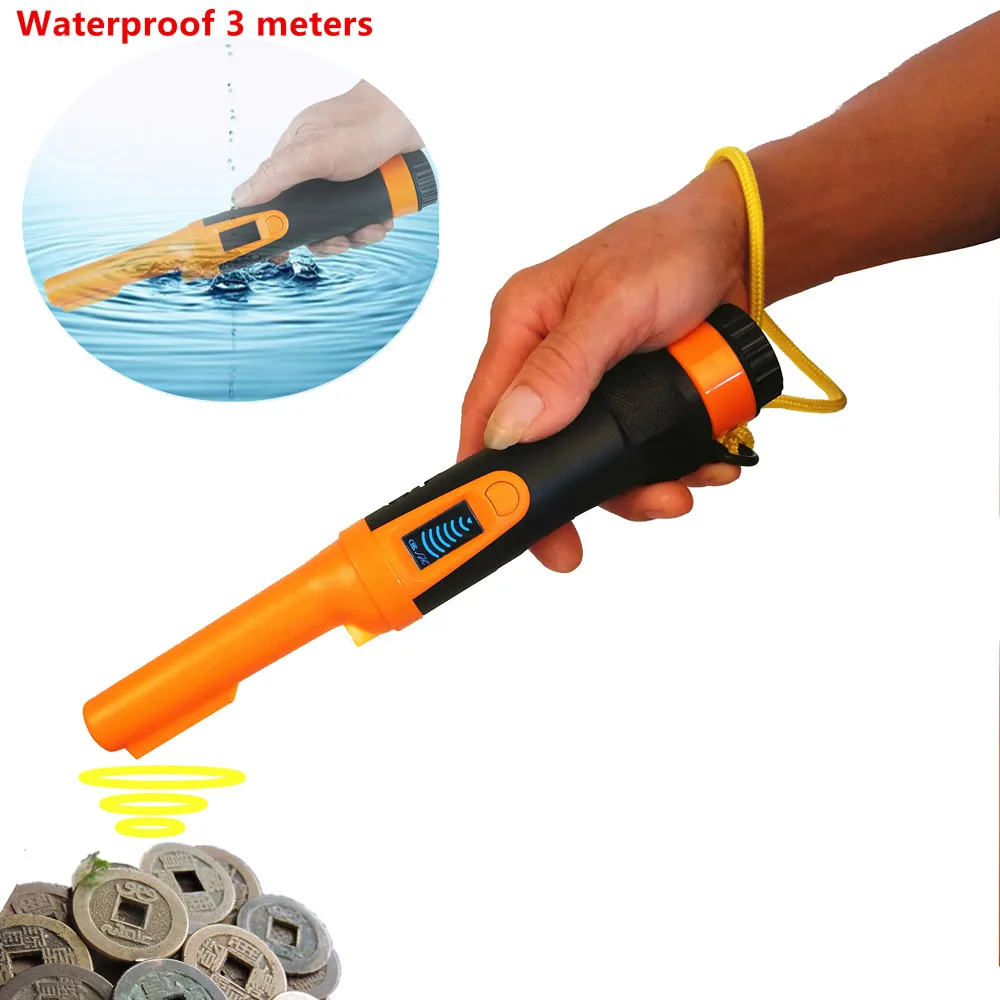 

new arrival handheld metal detector underwater pinpointer HS-10 lcd display security tools IP68 3 meters waterproof Pin Probe