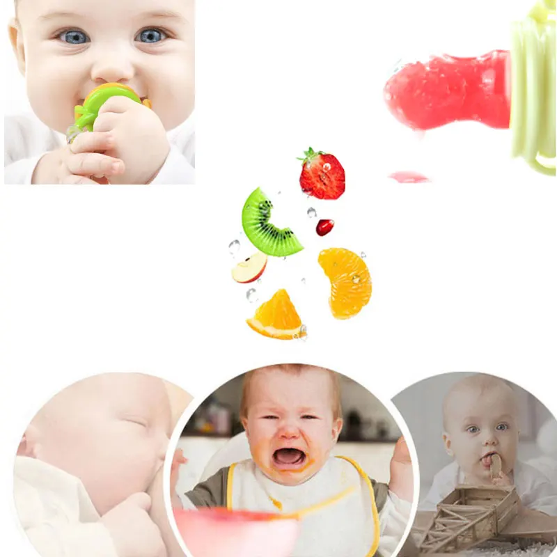 1Pcs Pacifier Feeder For Baby Food Grade Silicone PP Training Nipple Milk Fresh Fruit Nibbler Teat Pacifier Bottles