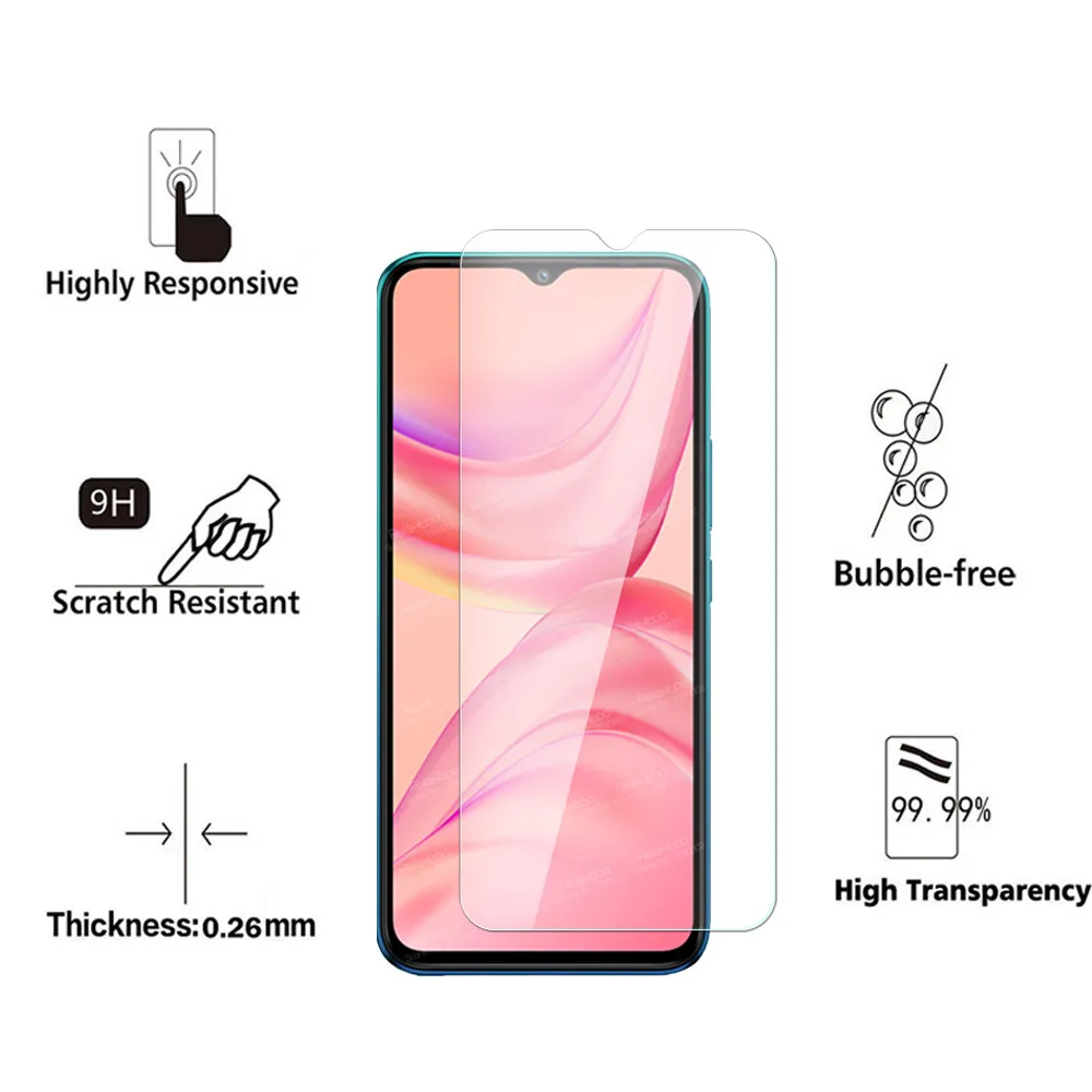 For Infinix Hot 10 Lite Glass 2PCS Protective Glass Hot10 Play 8 Light 9 Pro Hot8 Hot9 10Lite 8Lite 9Pro Screen Protector Film