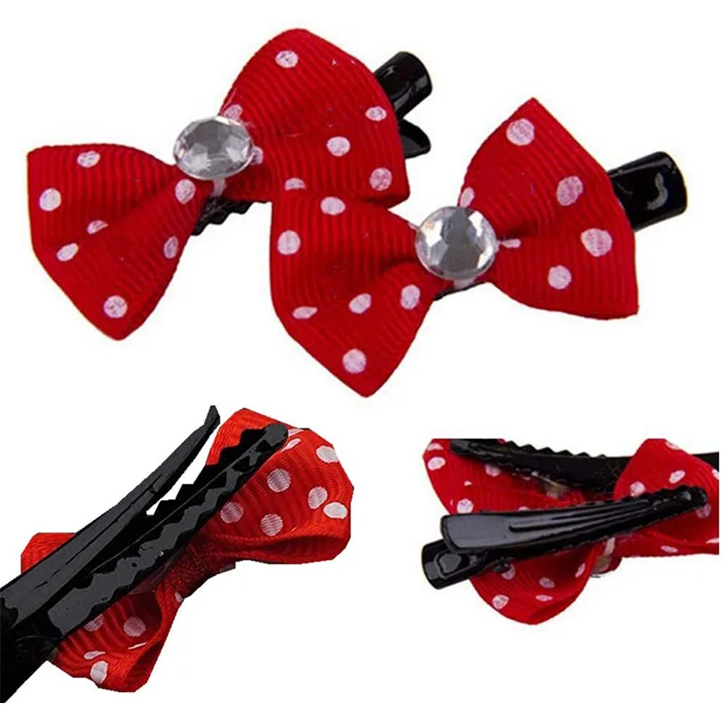 3pcs Dog Hair Bows Hair Clips Mini Bow Pet Dog Cat Hairpin Pet Grooming Hair Accessories (Random Color)