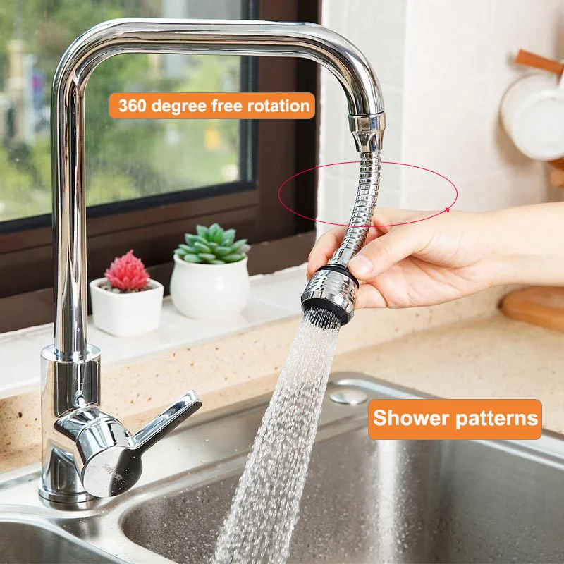 Modes 360 Rotatable Bubbler Water Saving High Pressure Nozzle Filter Tap Adapter Faucet Extender Bathroom Kitchen Accessories