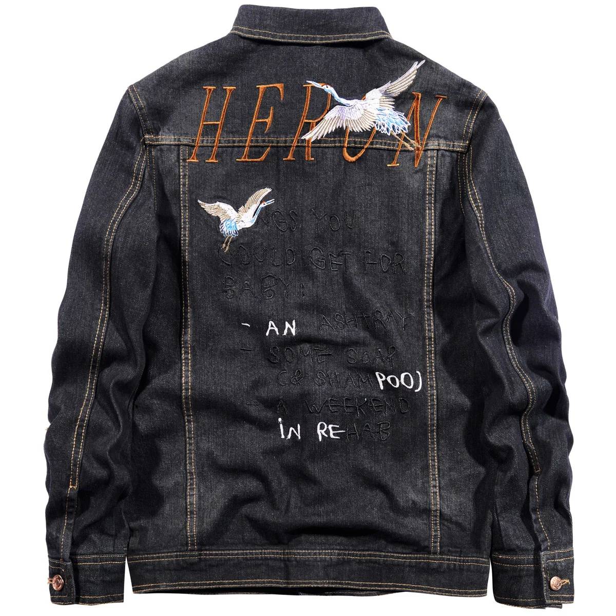 New Men's Korean Casual Fashion Jacket Spring And Autumn Trend Plus Size Tooling Jacket Handsome Pilot Denim Jacket