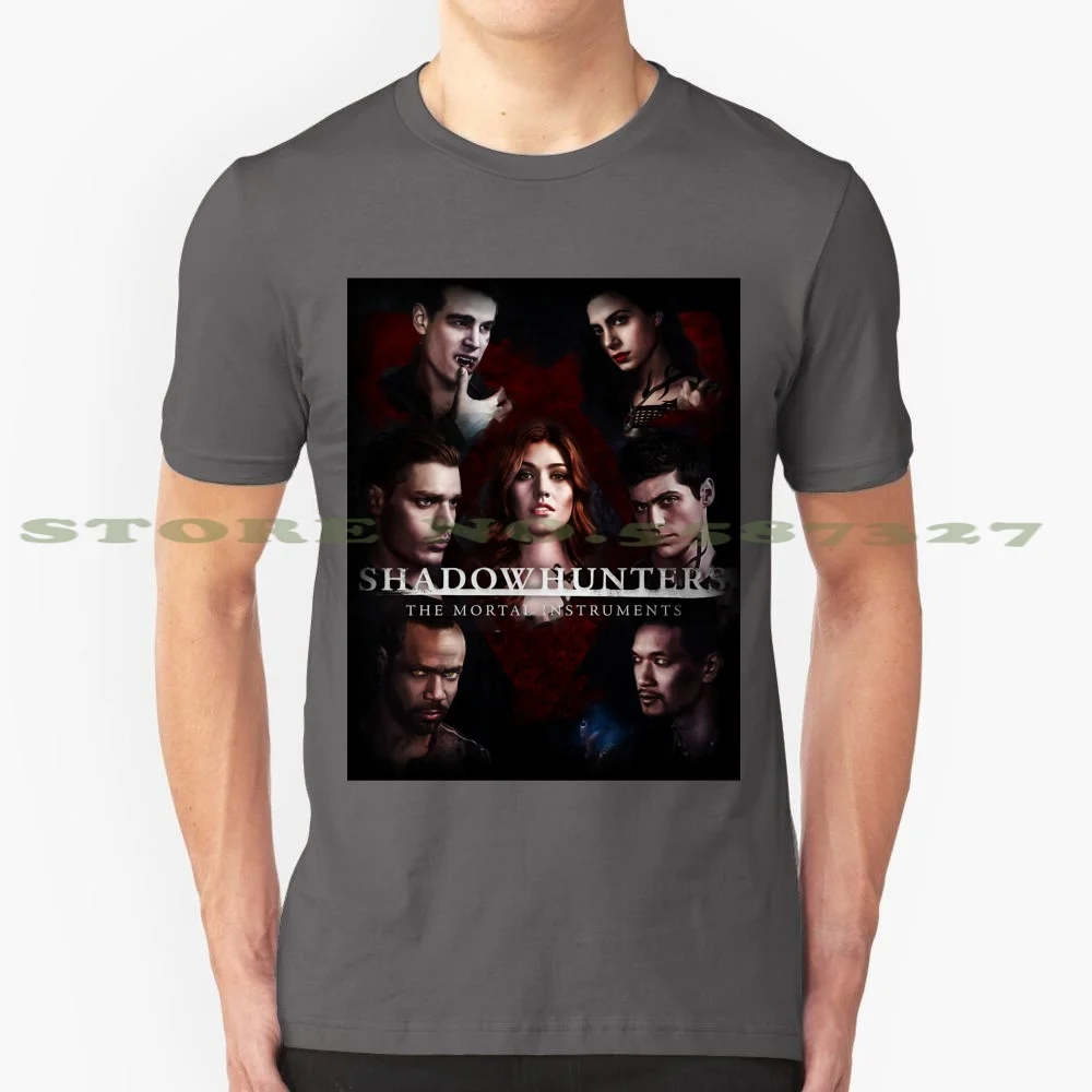 Shadowhunters - Poster #1 100% Cotton T-Shirt Shadowhunters The Mortal Instruments Katherine Mcnamara Clary Fray Dominic