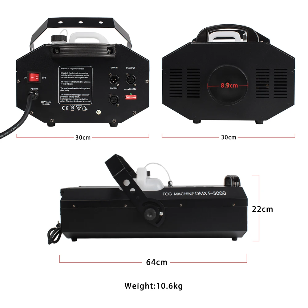 Smoke Machine 3000W DMX512 Wire And Wireless Remote DJ /Bar /Party /Show /Stage Light Professional Stage Dj Equipment