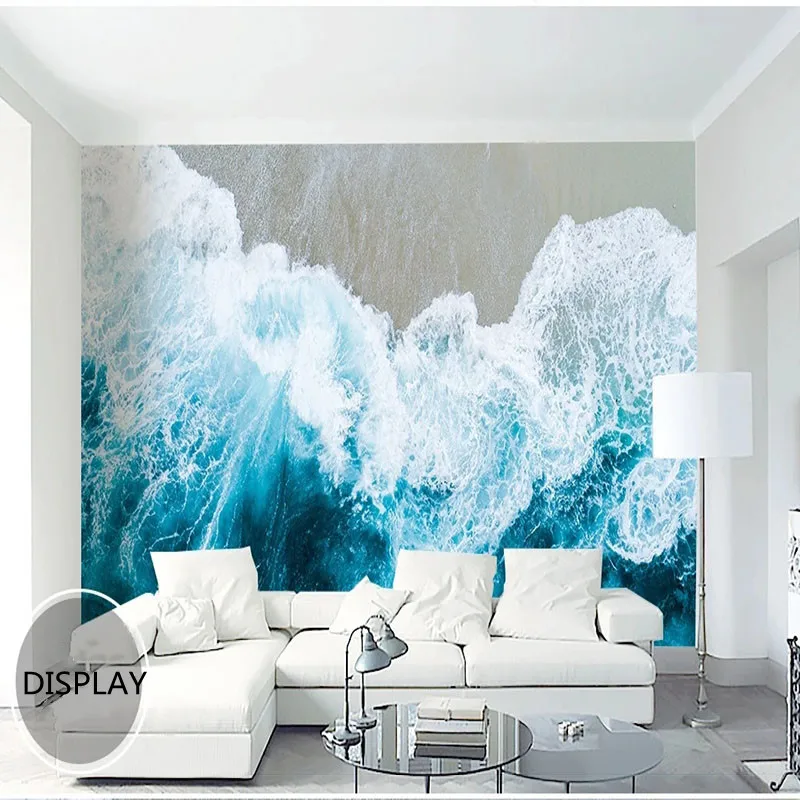 

Custom Self-Adhesive 3D Simple Seaside Landscape Living Room Sofa Background Wallpaper Bedroom Home Decor Frescoes Papel