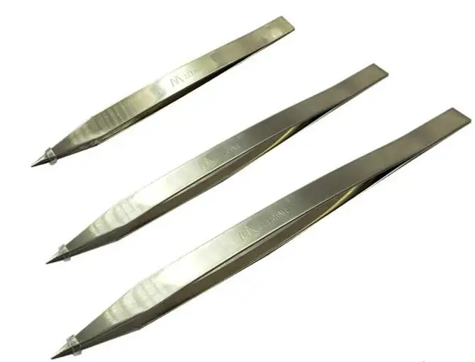 3PCS Tweezers for Jewelry Cleaning Washing Nipper Tweezer Clip for Jewelry Tool 16/20/25 cm