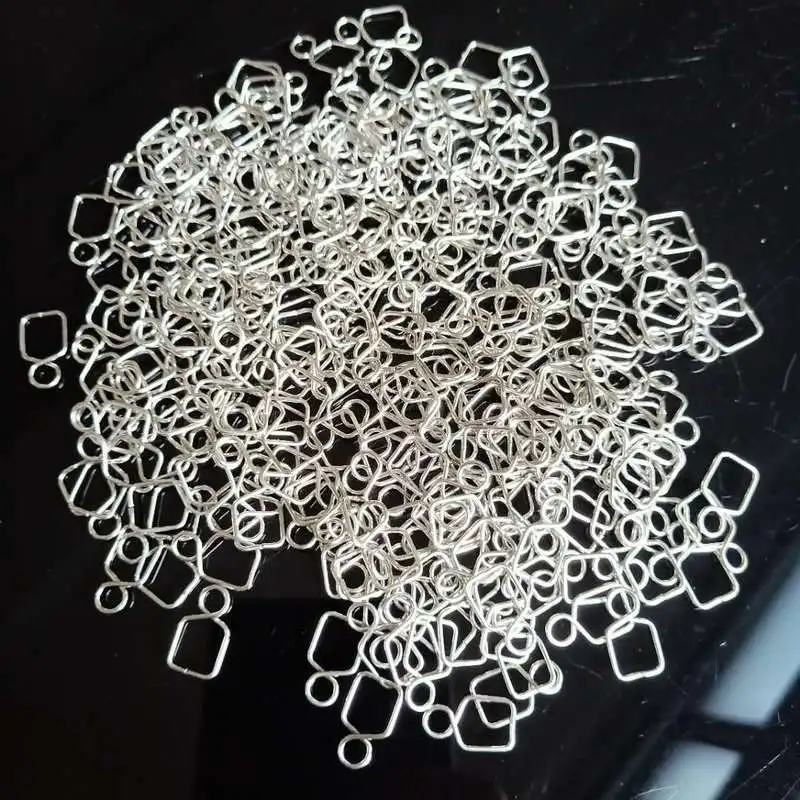 100PCS Crystal Connection Buckle Chandeliers Accessories Stainless Steel DIY Crystal Beads Connector Hanging Pandent Lamp Parts