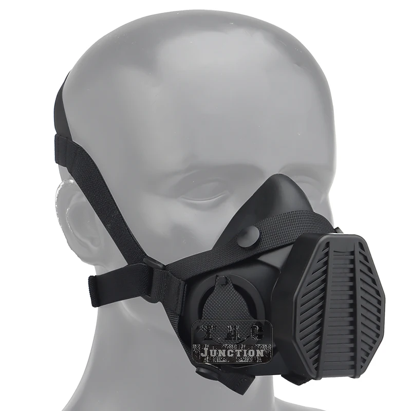 Tactical Half-Mask Special Operations Respirator + Filter Set SOTR Wargame Quick Replaceable Filter Antidust Adjustable Mask