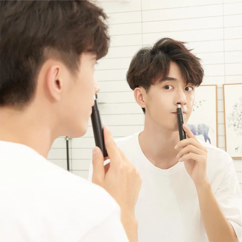 YOUPIN ShowSee-Mini recortador de pelo de nariz eléctrico, afeitadora portátil de pelo de oreja y nariz, afeitadora indolora, lavable rápido y extraíble