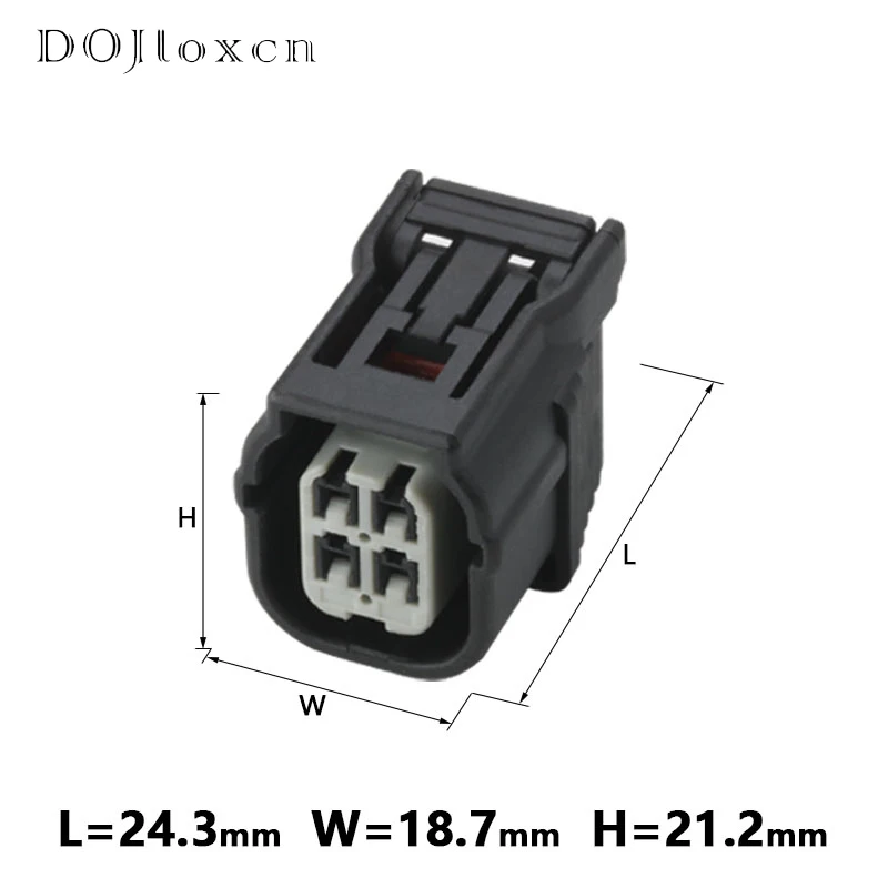 1/5/10/20/50 Sets 4 Pin 1.0mm Black Male Female Plug For Honda Oxygen Sensor Automobile Waterproof Connector 6188-4776 6189-7039