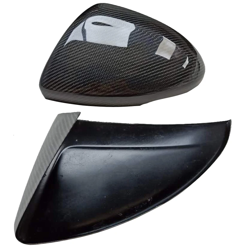 2017-ON For Buick Regal Body Side View Mirror Caps Restyling Add On/ Replacement Type Gloss Black Carbon Fiber Mirror Cover Trim