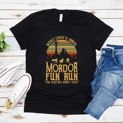 Middle Earth's Annual Mordor Fun Run Shirt Hobbit Shirt Book Lover Shirt Gift for Fan One Does Not Simply Walk Into Mordor Tee