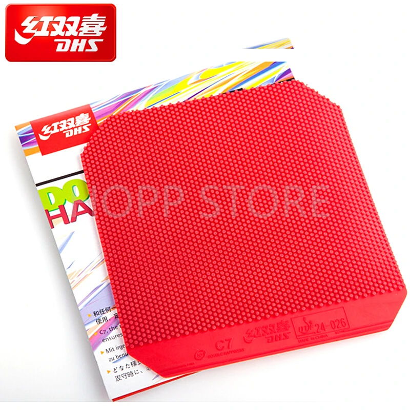 DHS C7 table tennis rubber Defensive Loop Spin pips-out topsheet OX DHS ping pong sponge