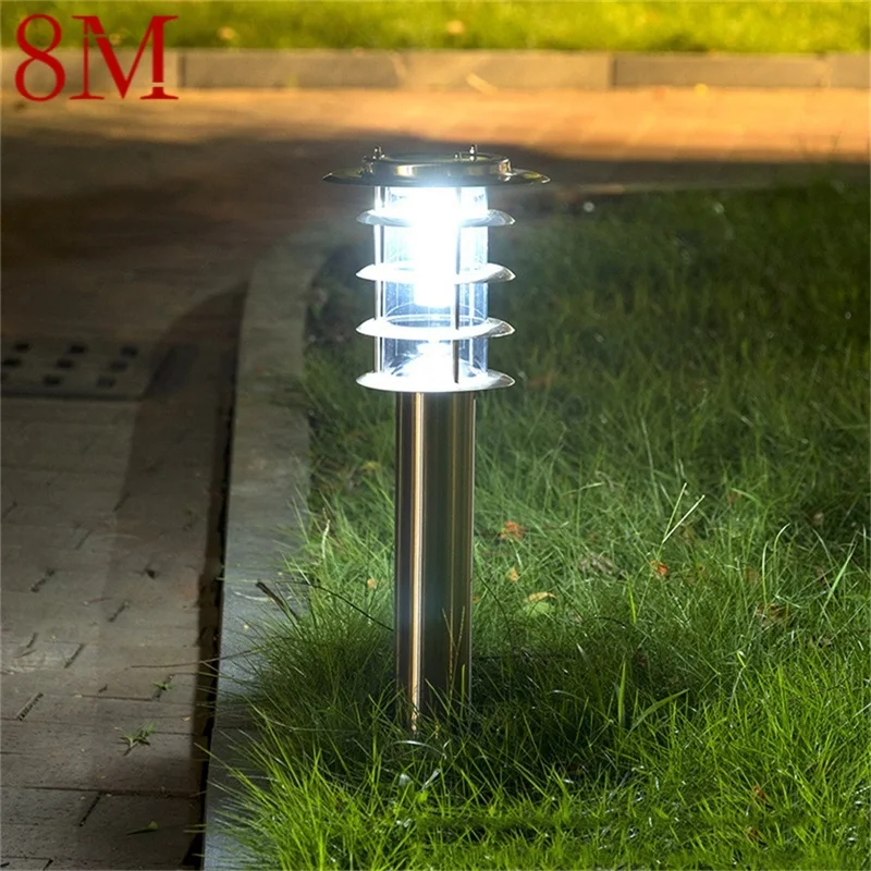 

8M Outdoor Solar Lawn Lamp Contemporary LED Waterproof Patio Garden Light for Home Porch Villa