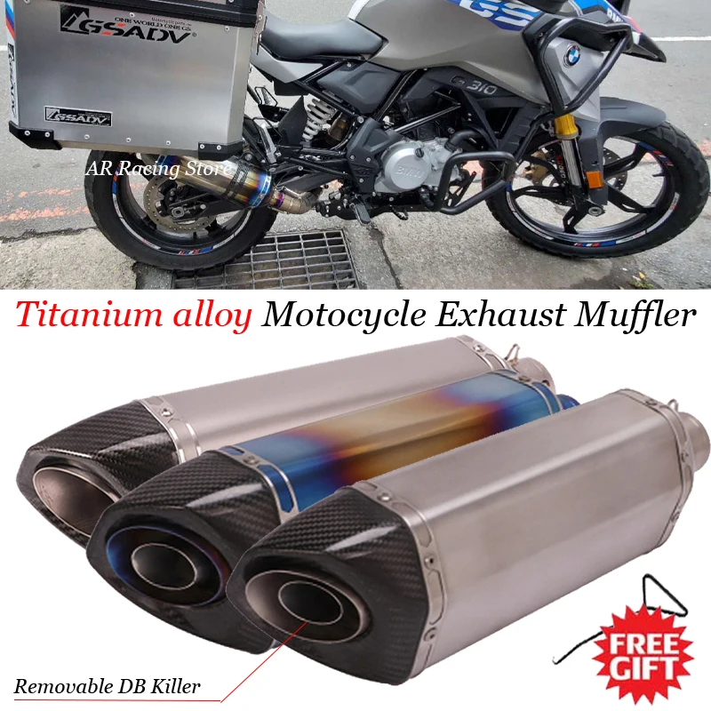 Universal Motorcycle Titanium Alloy Exhaust Pipe Escape Modified Muffler DB Killer Left Right Side For gsr 600 MT-09 R1 R3 fz6n