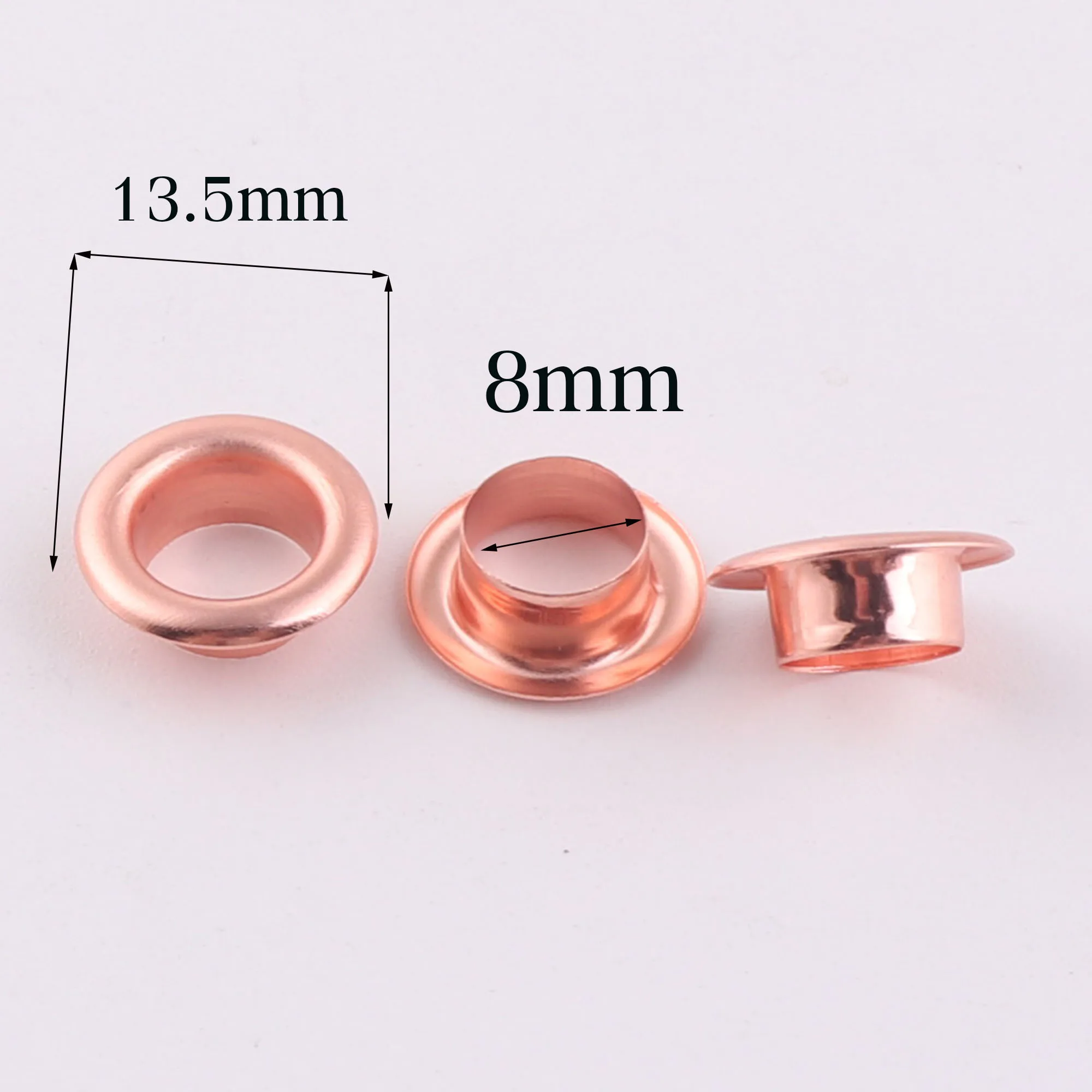 50pcs-100 PCS Rose Gold MINI Eyelets,For Clothes Leather Canvas Bag Shoes Rivet Studs-3mm/4mm/5mm/6mm/8MM