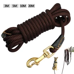 Nylon Dog Leash Long Pet Tracking Leash Round Rope Outdoor Dog Leash Lead  For Small Medium Large Dogs Training 3M/5M/10M/20M