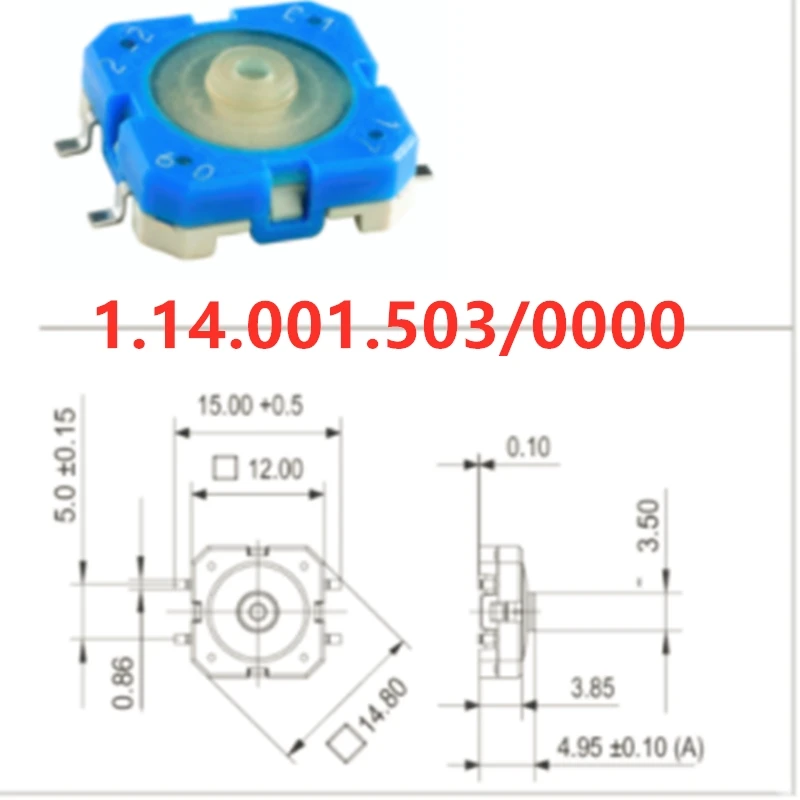 

50pcs 12 * 12 * 5 touch button switch 1.14.001.503/0000 elevator button